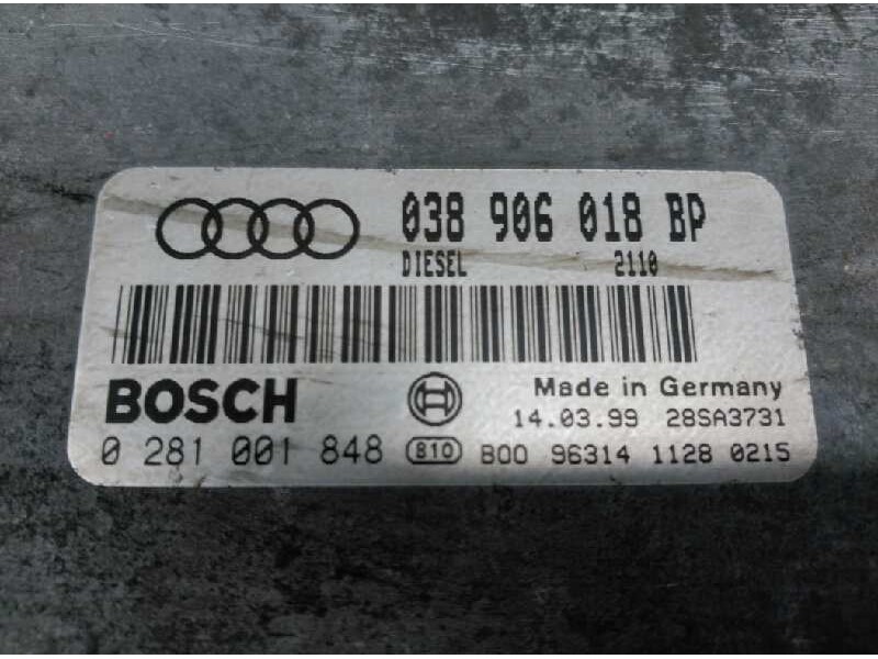 Recambio de centralita motor uce para audi a3 (8l) 1.9 tdi ambiente referencia OEM IAM 038906018BP 0281001848 