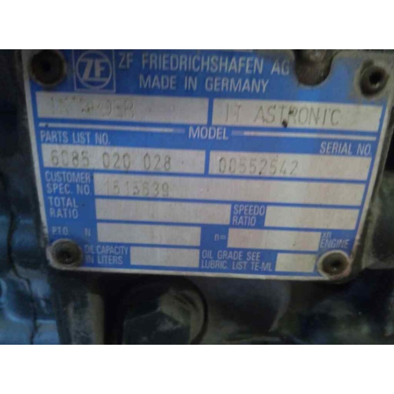 Recambio de caja cambios para man tgx 18.xxx fg / 4x2 bl xl referencia OEM IAM 12AS2331TD 1353041008 81320046089