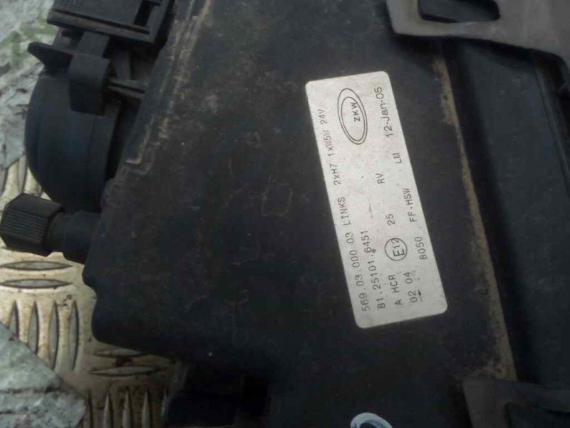 Recambio de faro izquierdo para man tg - a 18.xxx fg / bb   (e3/e4) l referencia OEM IAM 81251016451  