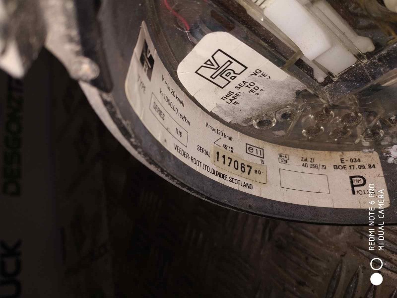 Recambio de tacografo para renault m 180/210/230.13/16 midliner referencia OEM IAM 1116 117067 