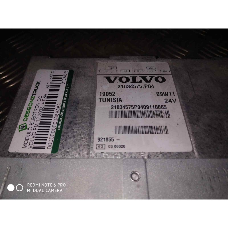Recambio de modulo electronico para volvo fm 12 2002  fsa  std 4x2 corto referencia OEM IAM 21034575 TELEMATICA 