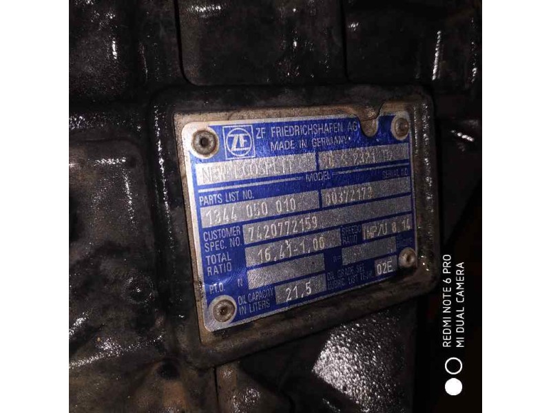 Recambio de caja cambios para renault magnum ab 2005 12.8 diesel referencia OEM IAM 16S2321TD 1344050010 7420772159