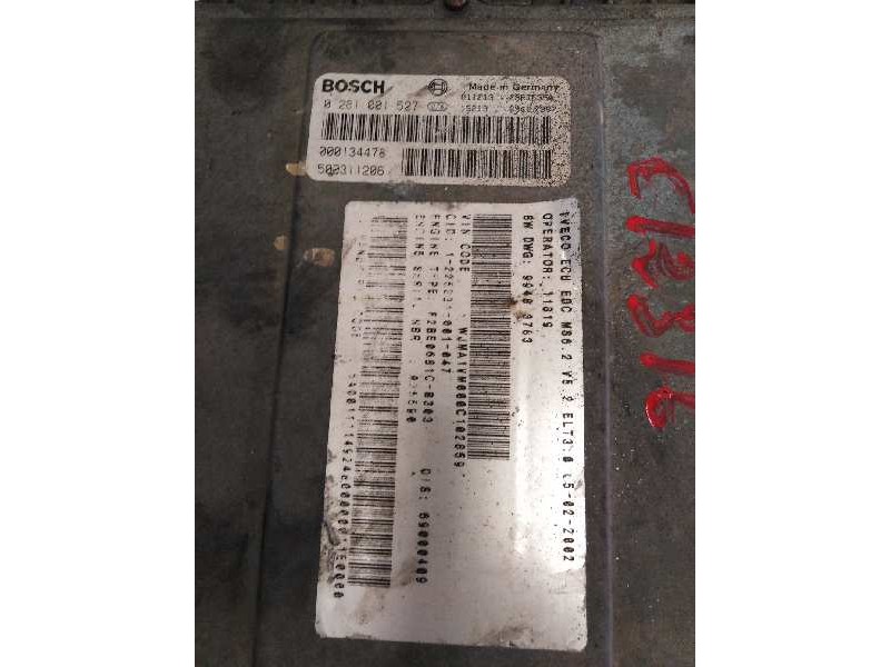 Recambio de modulo electronico para iveco eurotech cursor (mh) 7.8 diesel referencia OEM IAM 0281001527 500311206 