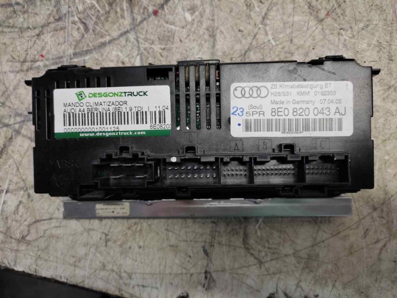 Recambio de mando climatizador para audi a4 berlina (8e) 1.9 tdi referencia OEM IAM 8E0820043AJ  
