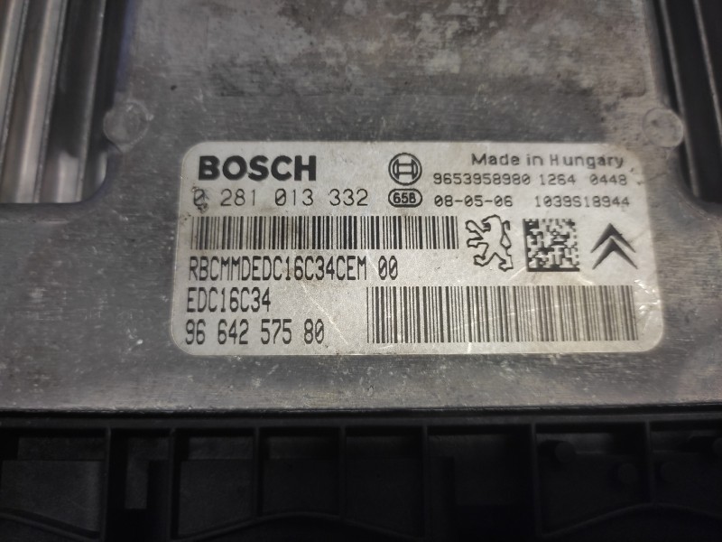 Recambio de centralita motor uce para peugeot 407 1.6 hdi referencia OEM IAM 9664257580 0281013332 9653958980