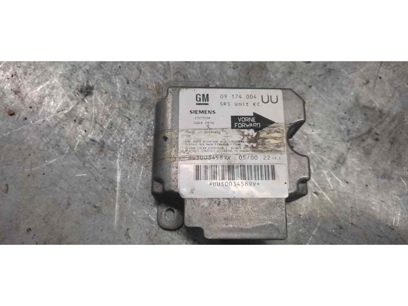 Recambio de centralita airbag para opel astra g berlina club referencia OEM IAM 09174004  