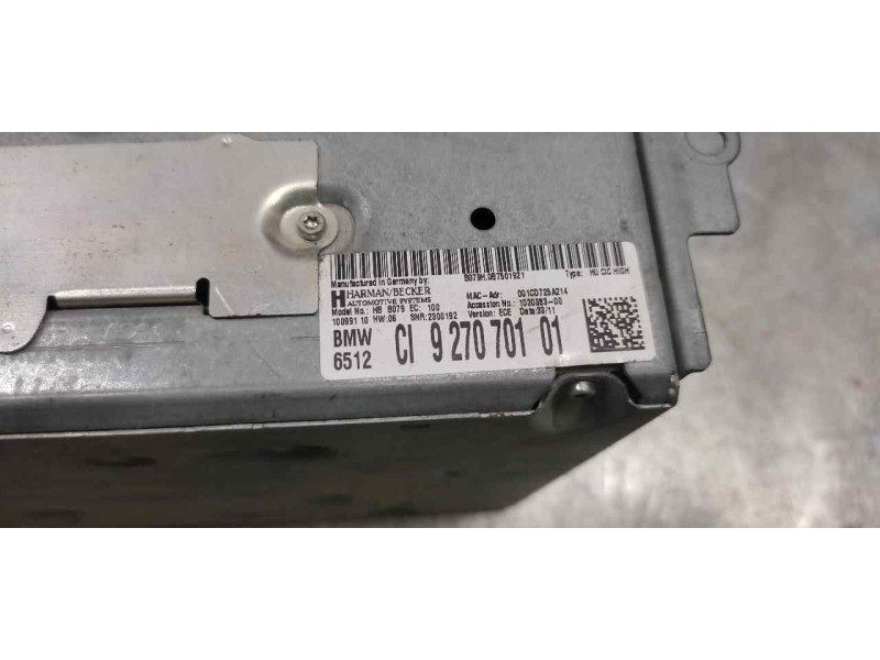 Recambio de sistema audio / radio cd para bmw serie 1 lim. (f20) 118d referencia OEM IAM 927070101  