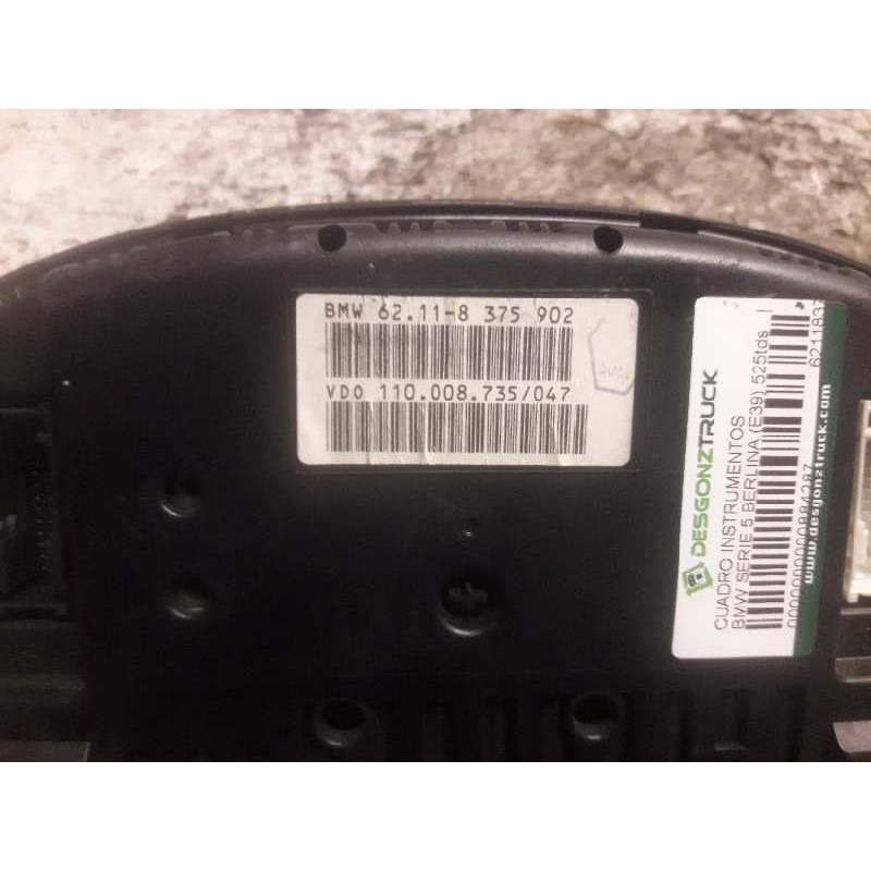 Recambio de cuadro instrumentos para bmw serie 5 berlina (e39) 525tds referencia OEM IAM 62118375902 110008735047 26/26 PINS