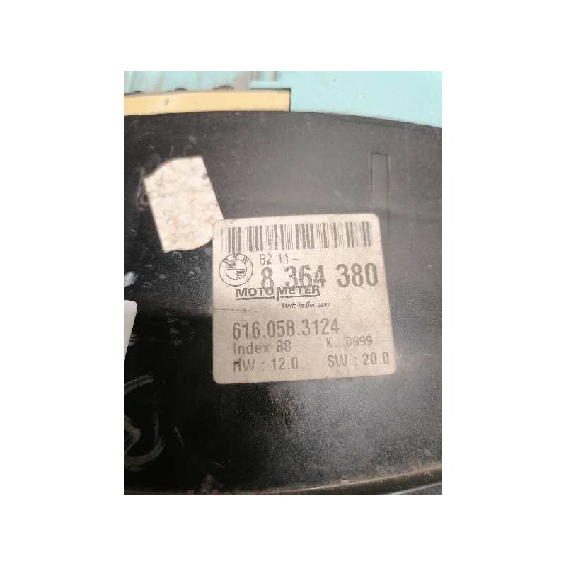 Recambio de cuadro instrumentos para bmw serie 3 berlina (e36) 2.5 turbodiesel cat referencia OEM IAM 62118364380 6160583124 
