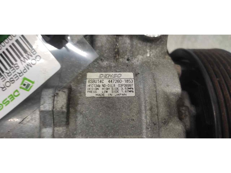 Recambio de compresor aire acondicionado para bmw serie 5 berlina (e60) 520d referencia OEM IAM 4472601853  