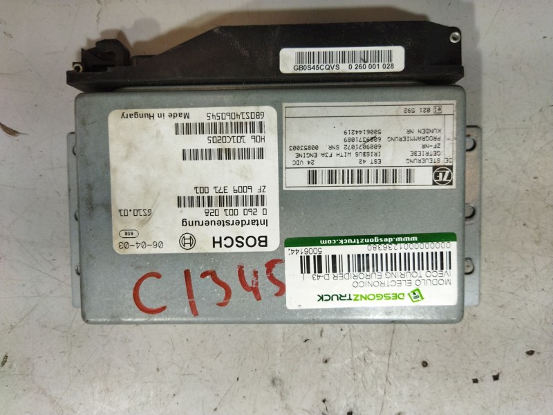 Recambio de modulo electronico para iveco touring eurorider d-43 referencia OEM IAM 5006144219 6009371001 CENTRALITA INTARDER