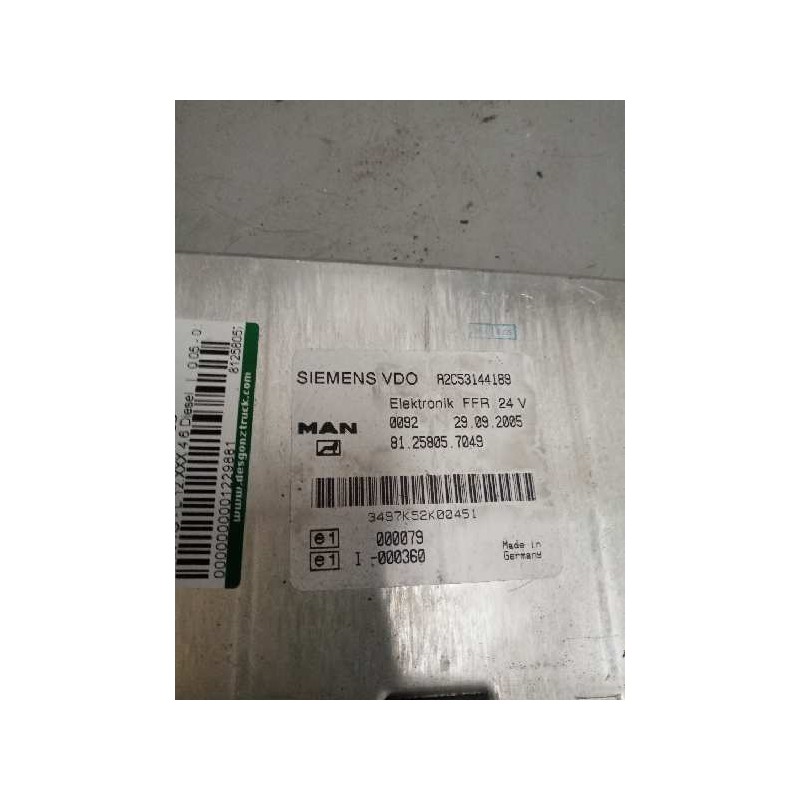 Recambio de modulo electronico para man tg - l 12.xxx 4.6 diesel referencia OEM IAM 81258057049  CENTRALITA FFR