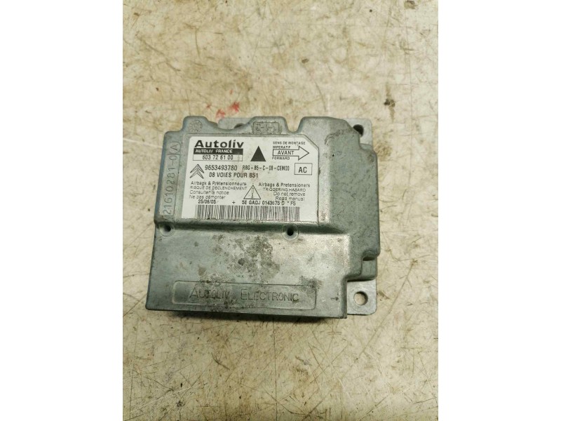 Recambio de centralita airbag para citroën c4 berlina 1.6 16v hdi fap referencia OEM IAM 9653493780  