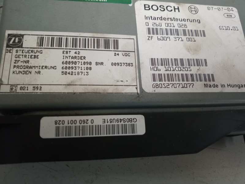 Recambio de modulo electronico para iveco stralis (as) 12.9 diesel referencia OEM IAM 504218713 0260001028 CENTRALITA INTARDER