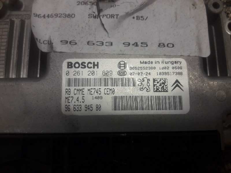 Recambio de centralita motor uce para citroën c4 berlina collection referencia OEM IAM 0261201609 9663394580 9652552380