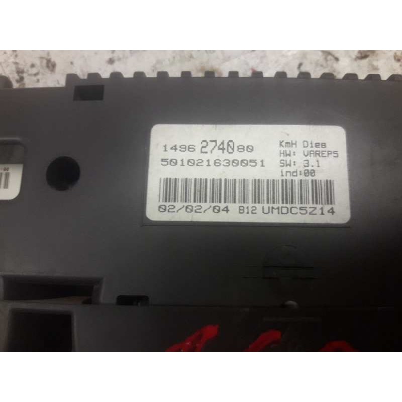 Recambio de cuadro instrumentos para citroën c8 2.2 hdi exclusive referencia OEM IAM 1496274080 501021630051 26 PINS