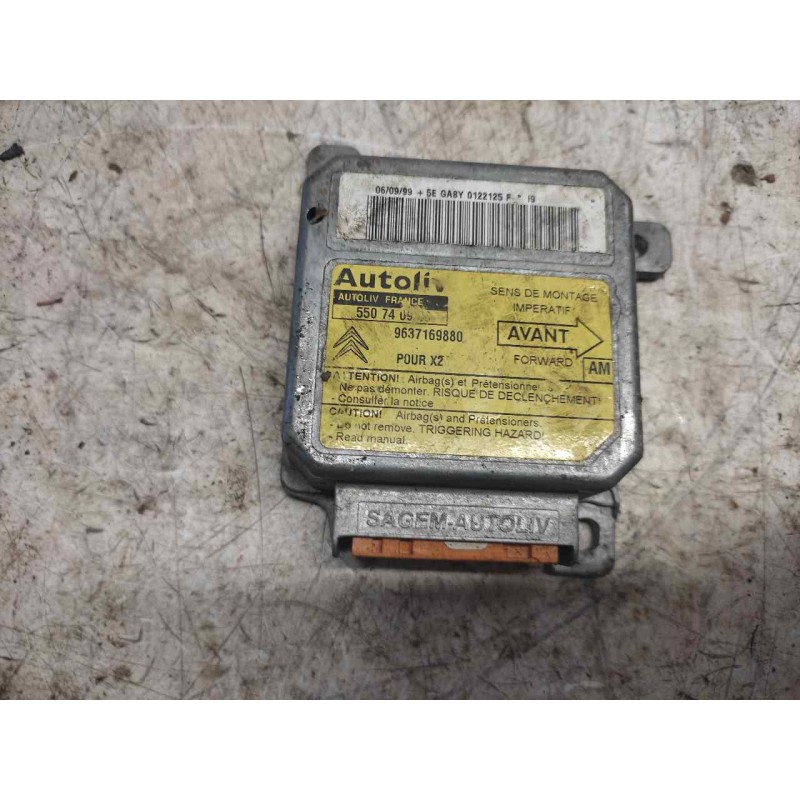 Recambio de centralita airbag para citroën xantia berlina 2.0 hdi cat (rhy / dw10td) referencia OEM IAM 9637169880  