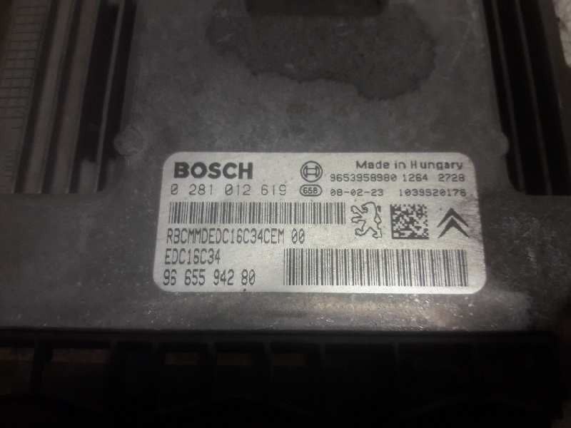 Recambio de centralita motor uce para peugeot partner (s2) combi plus referencia OEM IAM 0281012619 9665594280 9653958980