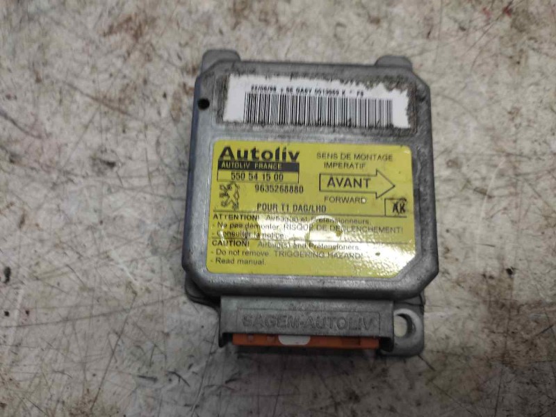 Recambio de centralita airbag para peugeot 206 berlina 1.9 diesel referencia OEM IAM 9635268880 550541500 