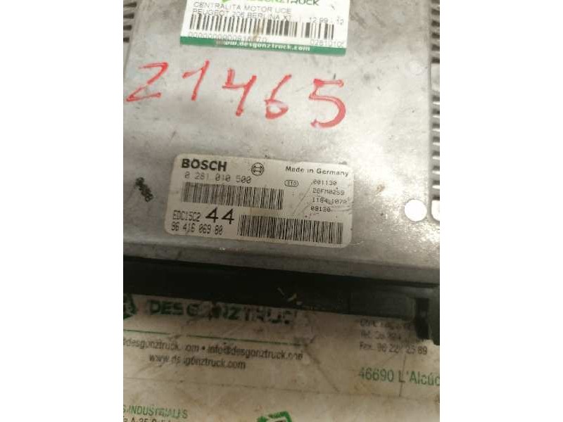 Recambio de centralita motor uce para peugeot 206 berlina xt referencia OEM IAM 0281010500 9641606980 28FM0259