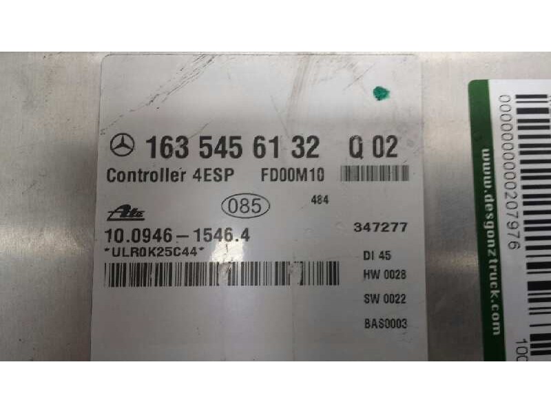 Recambio de centralita asr para mercedes-benz clase m (w163) 270 cdi final edition (163.113) referencia OEM IAM   