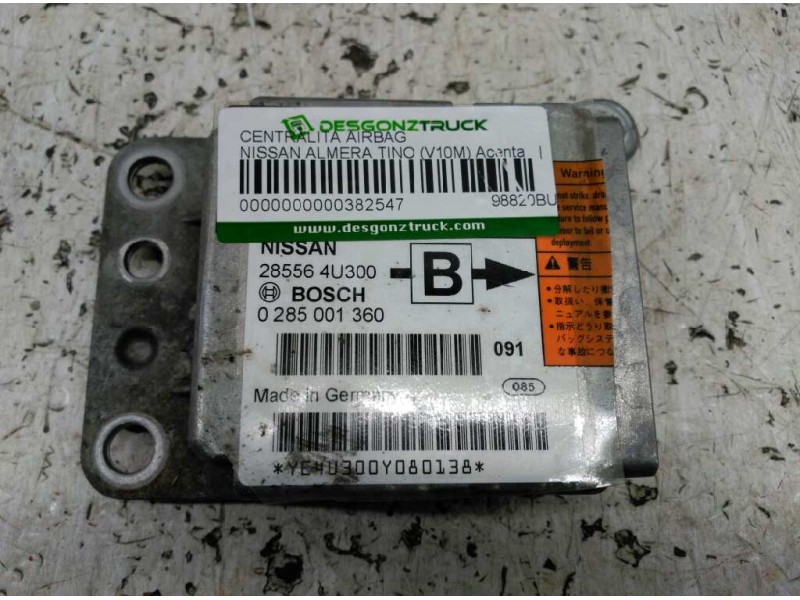 Recambio de centralita airbag para nissan almera tino (v10m) acenta referencia OEM IAM  285564U300 0285001360