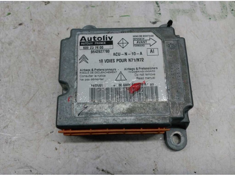 Recambio de centralita airbag para citroën xsara berlina 1.9 d sx referencia OEM IAM 9642927780  