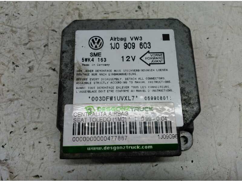 Recambio de centralita airbag para seat toledo (1m2) stella referencia OEM IAM   