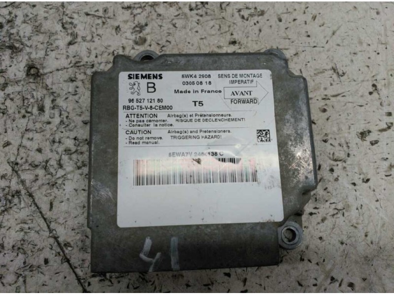 Recambio de centralita airbag para peugeot 307 (s1) xr referencia OEM IAM 9652712180  