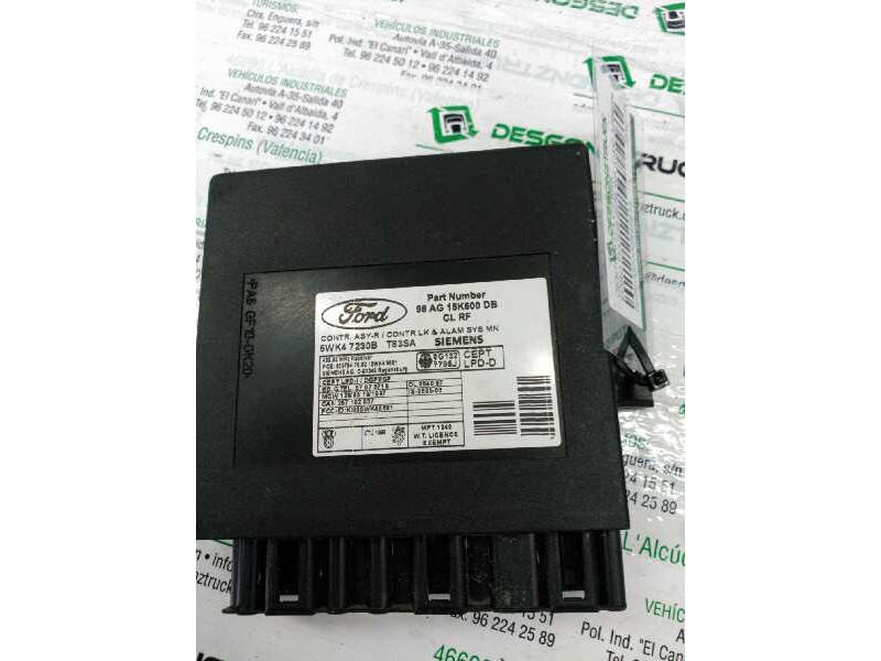 Recambio de centralita cierre para ford focus berlina (cak) ambiente referencia OEM IAM 98AG15K600DB 5WK47230B 