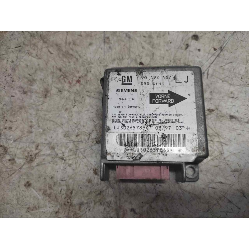 Recambio de centralita airbag para opel omega b 2.0 16v cat (x 20 xev / l34) referencia OEM IAM 90492467 5WK4110 