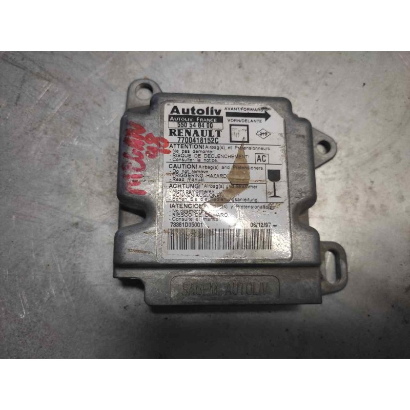 Recambio de centralita airbag para renault megane i berlina hatchback (ba0) 1.9 diesel referencia OEM IAM 7700418152C 550548400 