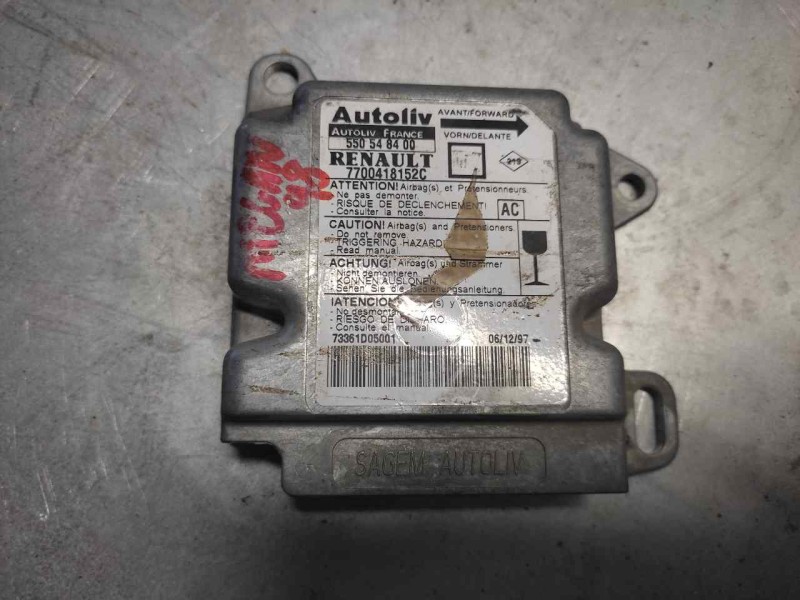 Recambio de centralita airbag para renault megane i berlina hatchback (ba0) 1.9 diesel referencia OEM IAM 7700418152C 550548400 