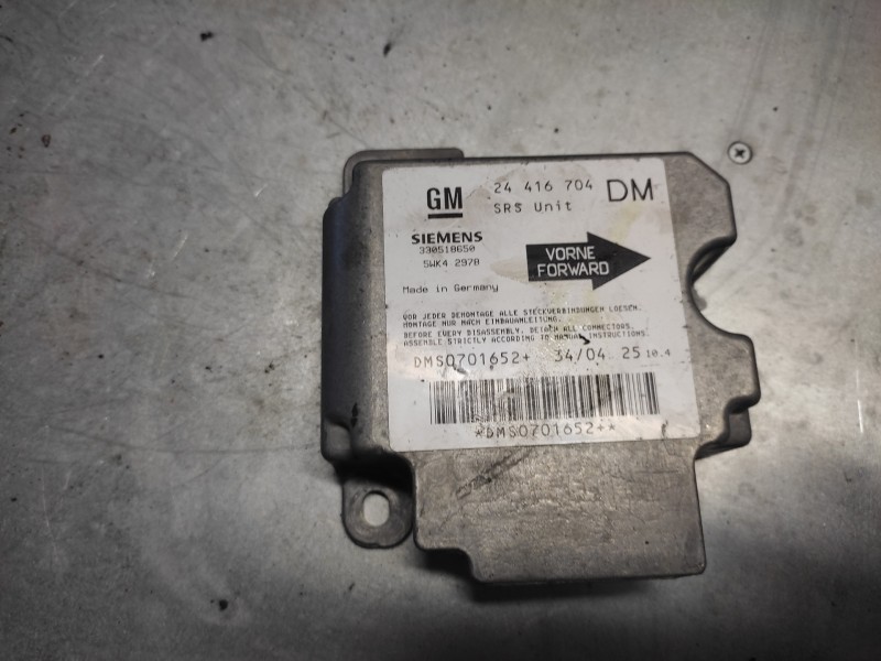 Recambio de centralita airbag para opel zafira a 1.8 16v referencia OEM IAM 24416704 330518650 5WK42978