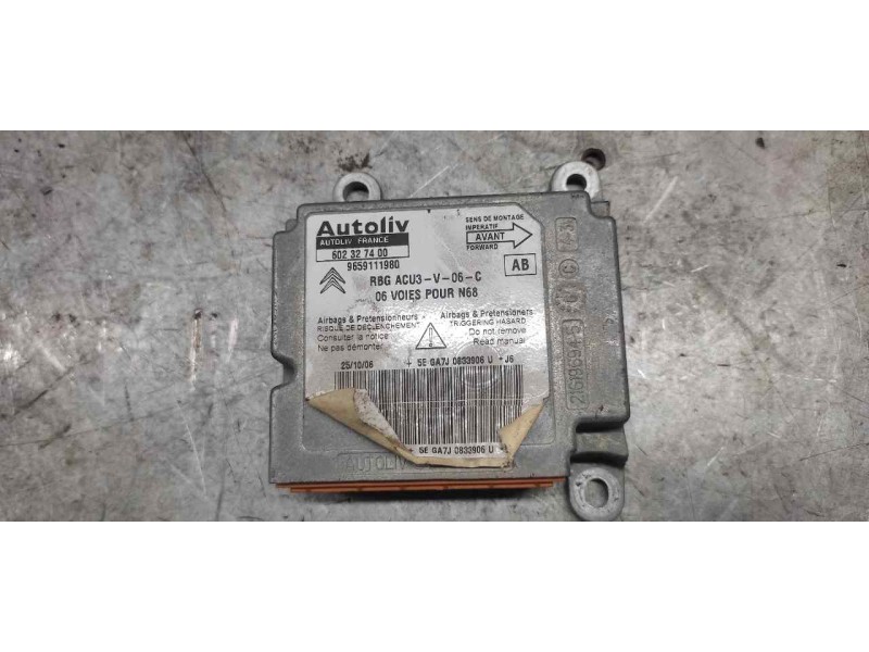 Recambio de centralita airbag para citroën xsara picasso 1.6 hdi 90 exclusive referencia OEM IAM 9659111980 602327400 