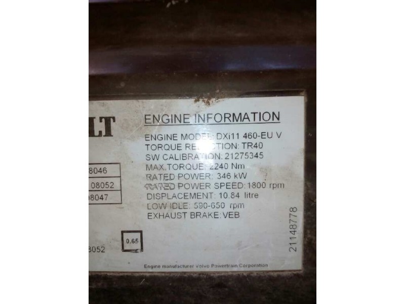 Recambio de despiece motor para renault trucks premium 2 distribution 460.19 (460cv) referencia OEM IAM DXI11460EUV  