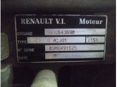 Recambio de despiece motor para renault hd 250.18 premium e2 fg modelo 250.18 184 kw cabina para dormir referencia OEM IAM DCI6A