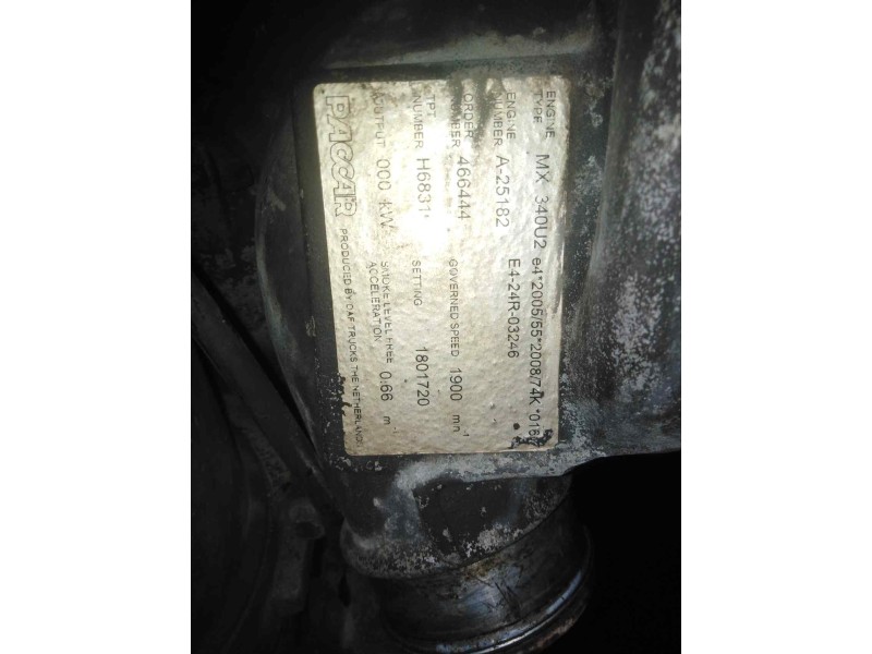 Recambio de despiece motor para daf serie xf105.xxx 12.9 diesel referencia OEM IAM MX340U2  