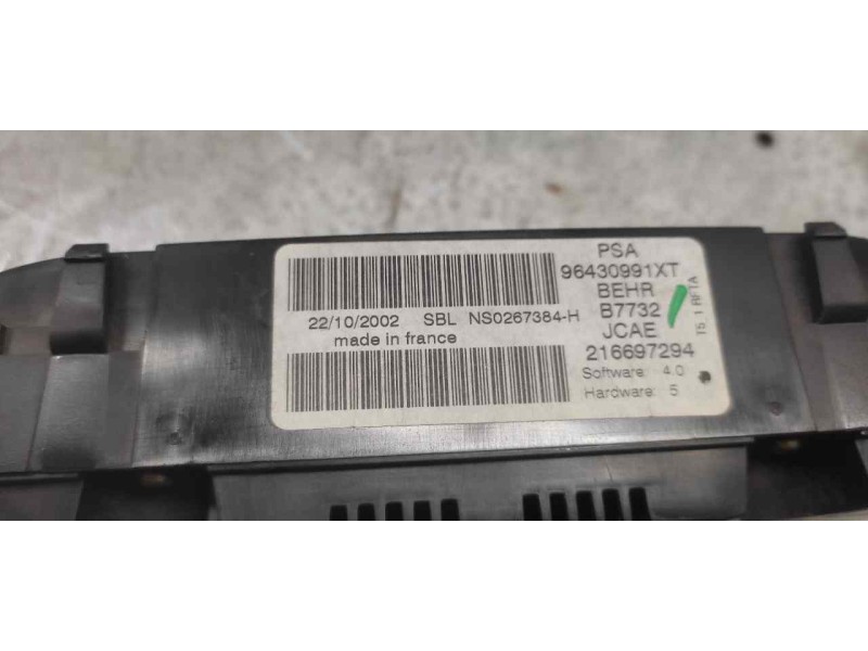 Recambio de mando climatizador para peugeot 307 break / sw (s1) sw pack referencia OEM IAM 96430991XT  