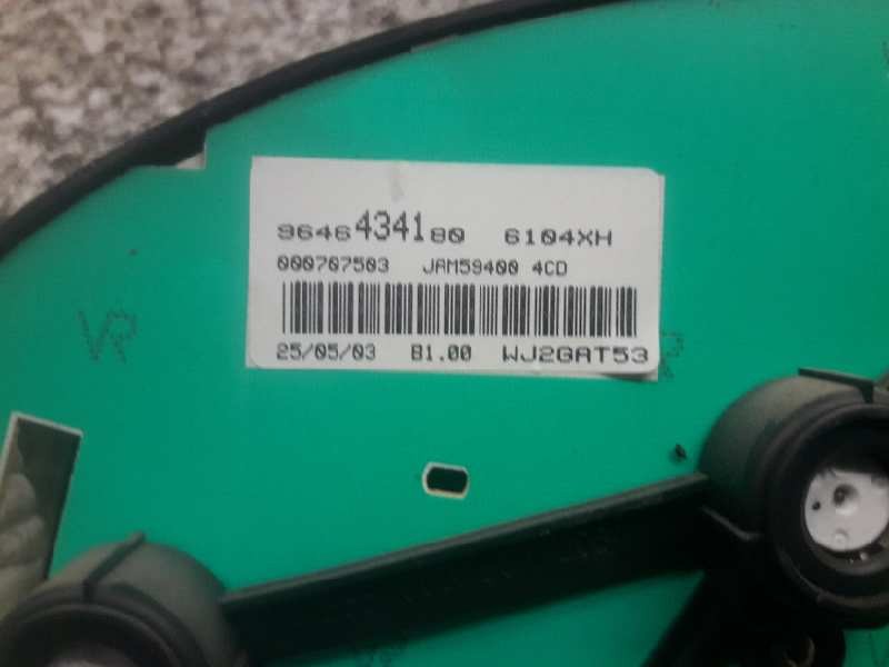 Recambio de cuadro instrumentos para peugeot partner (s2) combiespace referencia OEM IAM 9646434180 000707503 18 PINS