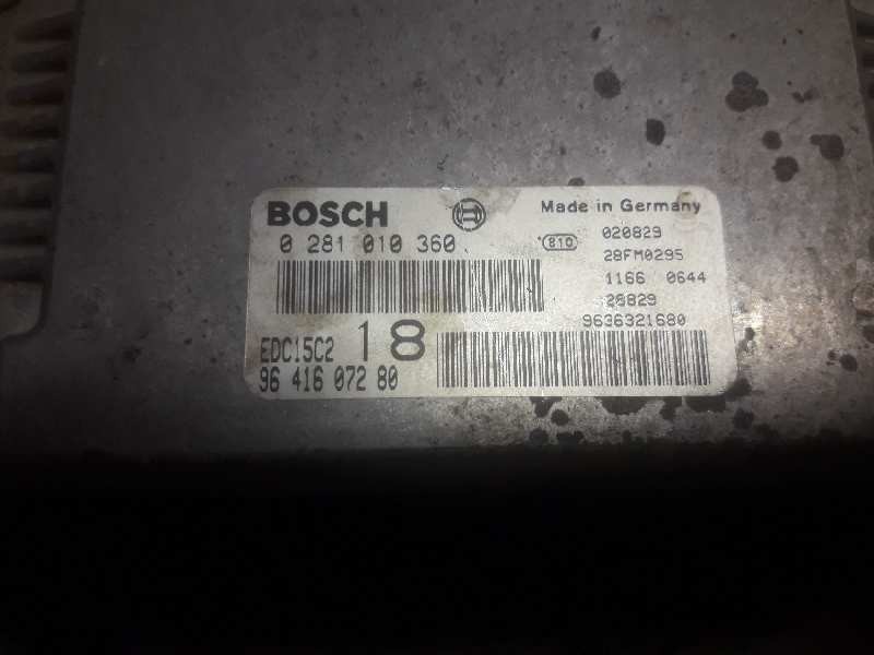 Recambio de centralita motor uce para peugeot partner (s1) combispace referencia OEM IAM 0281010360 9641607280 9636321680