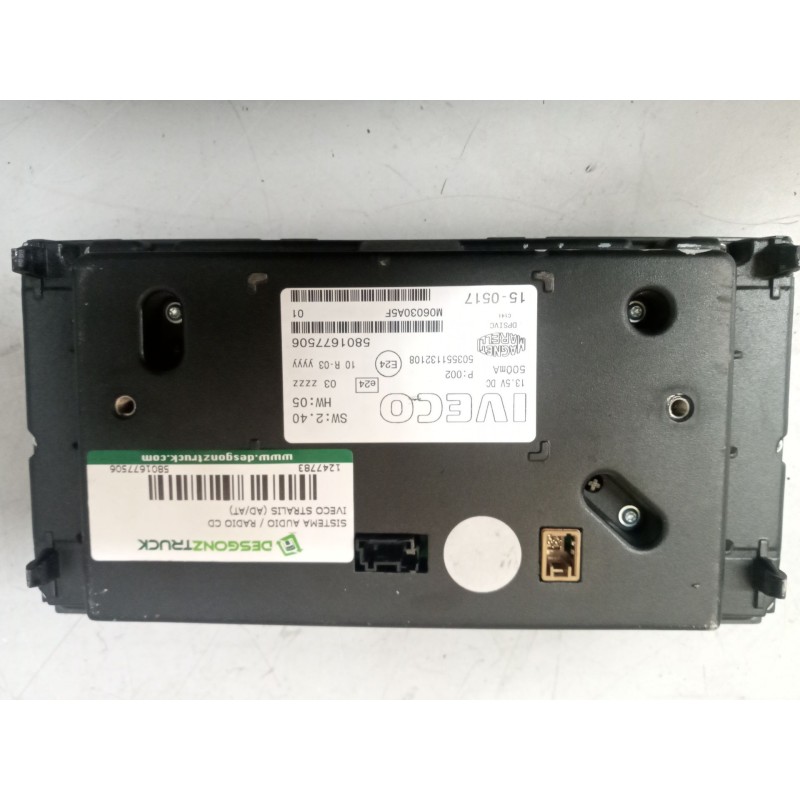 Recambio de sistema audio / radio cd para iveco stralis (ad/at) fs at t/p    4x2 larga distancia referencia OEM IAM 5801677506  