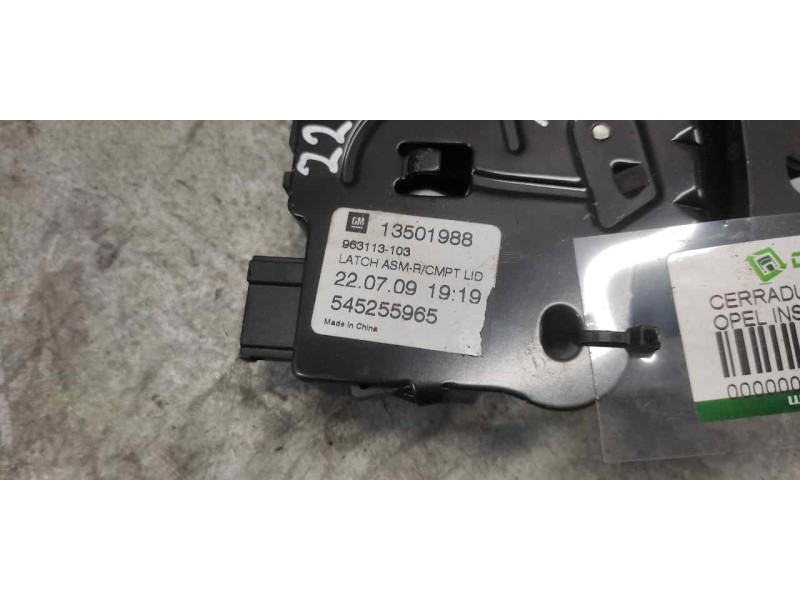 Recambio de cerradura maletero / porton para opel insignia berlina cosmo referencia OEM IAM 13501988 545255965 4 PINS