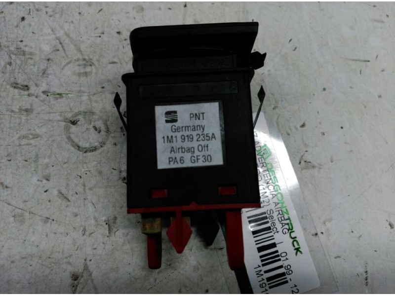 Recambio de luz advertencia airbag para seat toledo (1m2) select referencia OEM IAM 1M1919235A  