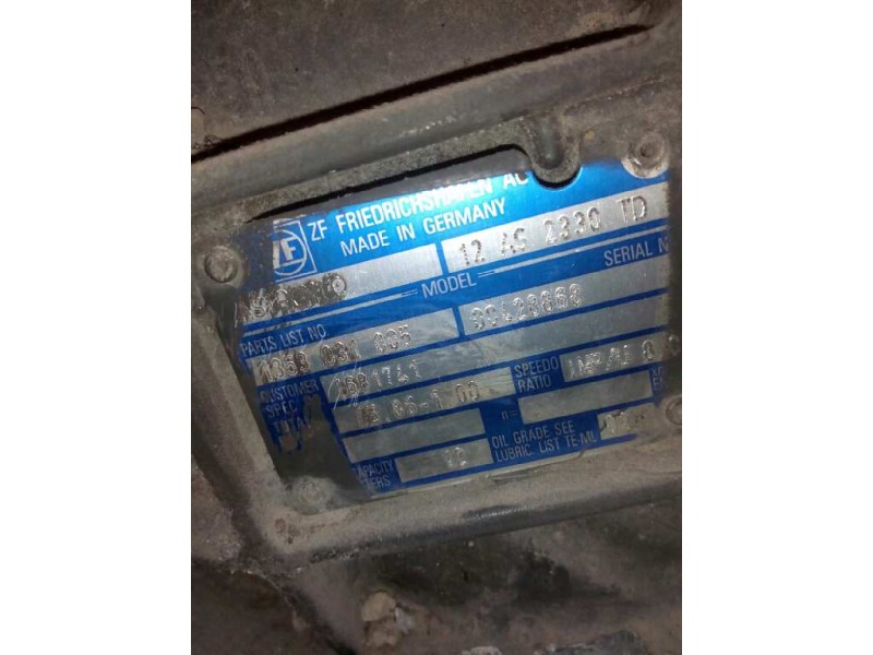 Recambio de caja cambios para daf serie xf105.xxx fsa 4x2 space-cab referencia OEM IAM 12AS2330TD 1353031005 1681741