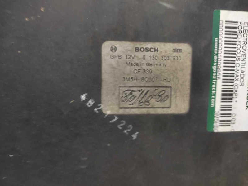 Recambio de electroventilador para ford focus c-max (cap) referencia OEM IAM 3M5H8C607RD 0130303930 1137328148