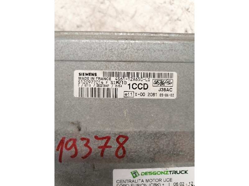 Recambio de centralita motor uce para ford fusion (cbk) + referencia OEM IAM 4S6112A650LD S120977014F 
