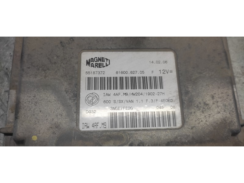 Recambio de centralita motor uce para fiat seicento (187) 1.1 referencia OEM IAM 55187372 6160062705 