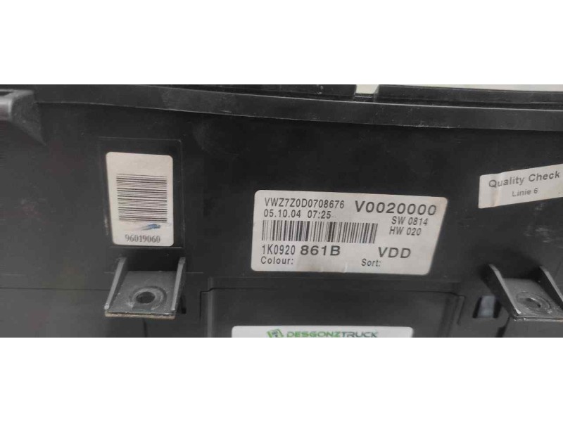 Recambio de cuadro instrumentos para volkswagen golf v berlina (1k1) conceptline (e) referencia OEM IAM 1K0920861B  