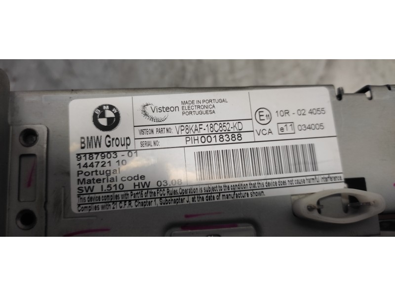 Recambio de sistema audio / radio cd para bmw serie 5 berlina (e60) 520d referencia OEM IAM 918790301  